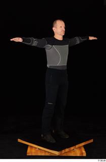 George black thermal underwear clothing standing whole body 0019.jpg